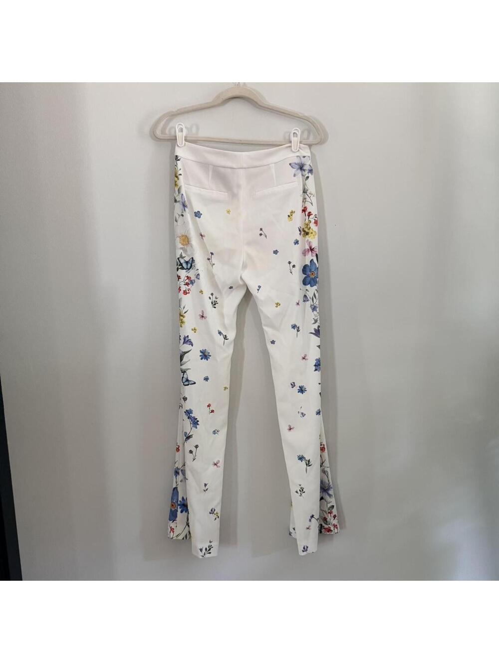 Alice + Olivia Andrew Placed Floral Slim Bootcut Pants - Picture 10 of 12